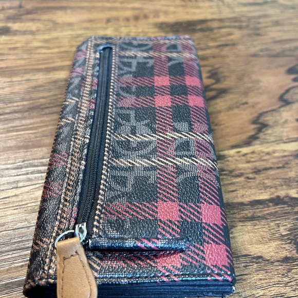 Giani Bernini Plaid Block Signature Receipt Wallet - Picture 4 of 10